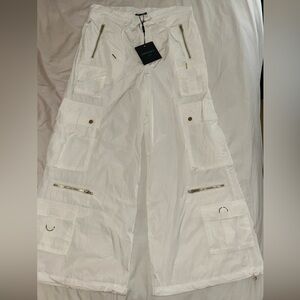 Cynthia Rowley White Nylon Cargo Pants